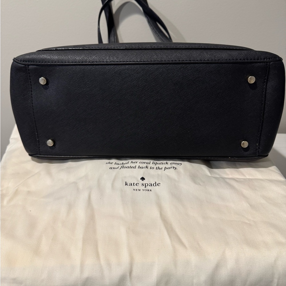 Kate Spade Elegant hard, leather Black Tote heavy duty for every day use - Picture 10 of 10